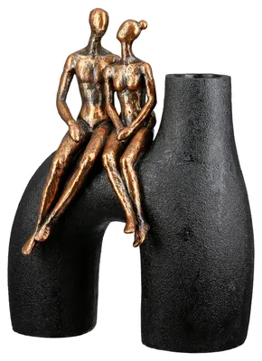 Produktbild von Casablanca by Gilde Vase Mann, Frau Movement schwarz H. 25,5 cm, 58137