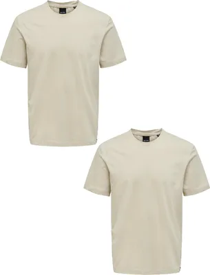 Produktbild von ONLY & SONS T-Shirt 2er-Set Rundhals Kurzarm Größe: XS
