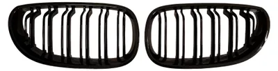 Kühlergrill Grill Schwarz Glanz DOPPELSTEG für BMW 5er E60 E61 ab 2003-2010 – Produktansicht