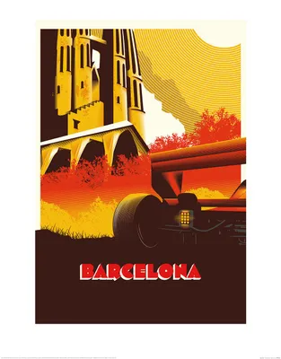 Produktbild von Formel 1 - Barcelona - Kunstdruck - 30x40 cm - Poster/Plakat