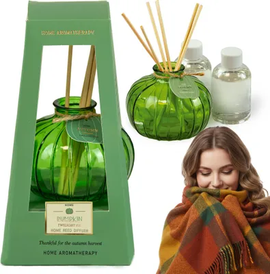 Image de Bâtonnets de Parfum Citrouille Décoration d'Automne Halloween Diffuseur avec bâtonnets