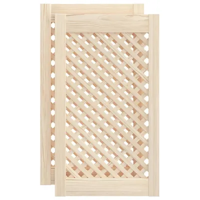 Immagine prodotto di vidaXL Armadio ante 2 pz. Design a reticolo 39,5x69 cm in legno di pino massiccio