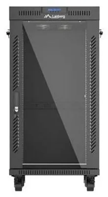 Image de Armoire de rack Lanberg 19" autonome 22U/600X600 (kit plat) avec porte en verre LCD noire V2
