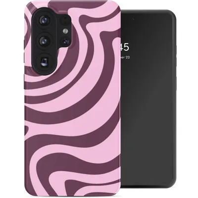 Image de Selencia Vivid Backcover pour Samsung Galaxy S26 Ultra - Wavy Swirl Pink Plum