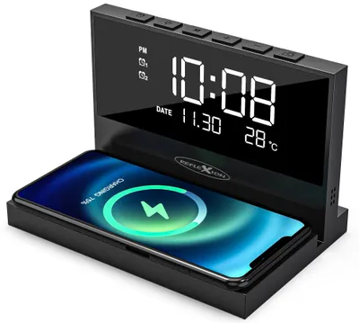 Produktbild von Reflexion ACW2188 Wireless Charger, Smartphone Ladestation, Wecker mit kabellose