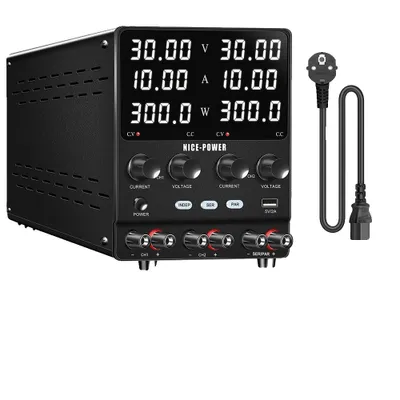 Zdjęcie produktu dla Zasilacz laboratoryjny, dwukanałowy, wiele trybów wyjściowych, 30V 10A, 220V