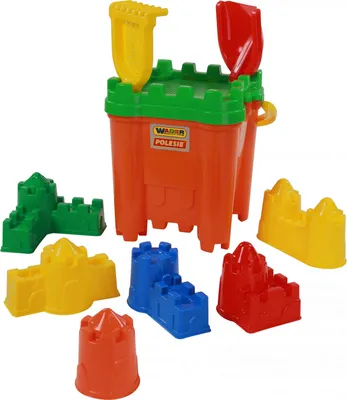 Produktbild von Polesie Eimergarnitur Burg Maxi Nr. 470 Sandspielzeug Strand 10-tlg.