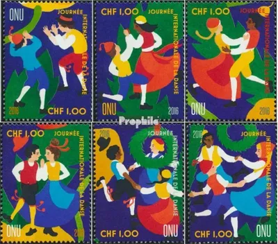 Produktbild von Briefmarken UNO - Genf 2016 Mi 942-947 (kompl.Ausg.) postfrisch Welttanztag