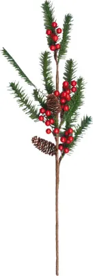 Zdjęcie produktu dla Gałązka SMRK,ŠIŠKY,RED BOBULE CHRISTMAS 72cm