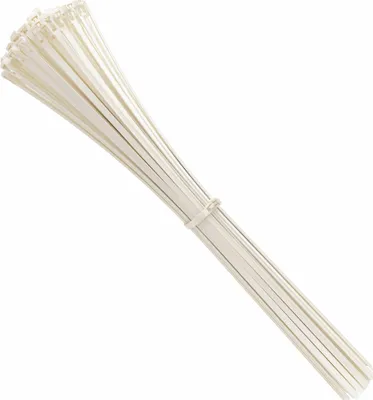 Produktbild von Kabelbinder Wiederverschließbar, 540mm x 7,6mm, weiß - neutral - natural, Extra Lang, 100 Stück, Wiederlösbar, Wiederverwendbar von Intervisio
