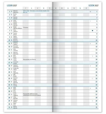 Image de NOTIQUE, Agenda de poche, Bleu, 2027, format mensuel, 8 x 18 cm