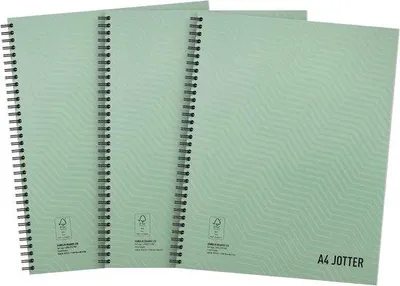 Image de Cahier Famanu, format A4, en métal, 200 pages, lot de 3