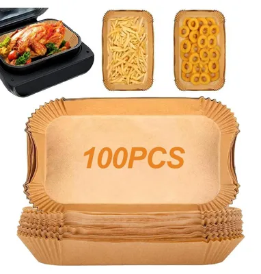 Immagine prodotto di Carta forno per friggitrice ad aria, 100 pezzi, rettangolare, 27,8x20,5 cm, compatibile con Ninja Foodi MAX Grill & Air Fryer AG551EU