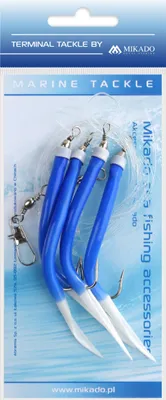Obrázek produktu pro MIKADO MAKK RIG Boční háček Montáž na tresku Treska Barva modrá /Háček 2/0 /Počet háčků 4