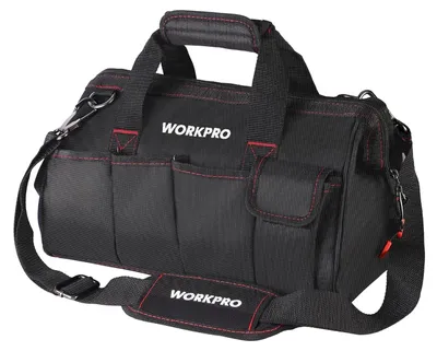 Immagine prodotto di WORKPRO Borsa porta attrezzi con apertura ampia da 35 cm, blu