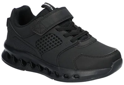 Produktbild von American Club ES208, Kinder Sportschuhe Klettverschluss Leder-Einlegesohle bequem, Schwarz 35