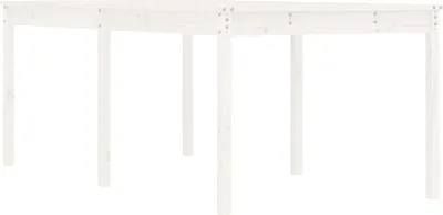Obrázok produktu pre vidaXL Záhradný stôl biely 203,5x100x76 cm Masívne borovicové drevo