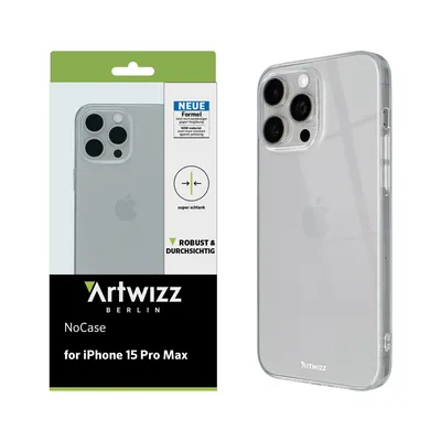 Produktbild von ARTWIZZ NoCase für iPhone 15 Pro Max - Ultra Dünne, Elastische TPU Schutzhülle - Transparent