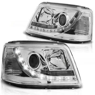Produktbild von LED Tagfahrlicht Scheinwerfer passend für VW T5 03-09 chrom