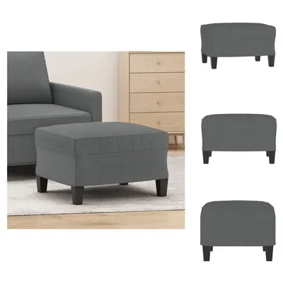 Obrázek produktu pro vidaXL Taburet na nohy tmavě šedý 60x50x41 cm látka - Čalouněný taburet