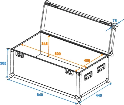 Productafbeelding van ROADINGER Universele transportkoffer Profi, 80x40x40 cm (30126905)