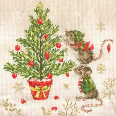 Obrázek produktu pro Balení křížkové výšivky Bothy Threads "Decorating Double Act", vzor XSS25, 26x26cm