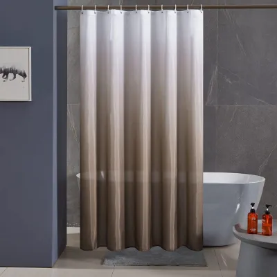 Imagen del producto de Cortina de ducha antimicrobiana, 240 x 200 cm, color taupe