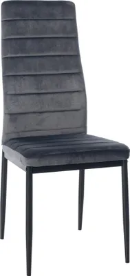 Produktbild von Esszimmerstuhl - Küchenstuhl - Hoher Sitzkomfort, robustes Metallgestell | Farbe: Grau | Material: Weich