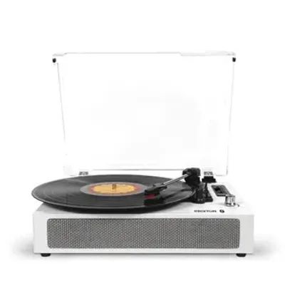 Produktbild von PRIXTON Studio Deluxe, Plattenspieler mit Direktantrieb, Manuell, Weiß, 33,45,78 RPM, Schallplatte, FM