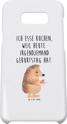 Produktbild von Mr. & Mrs. Panda Samsung Galaxy S8 plus Handyhülle  Igel Kuchenstück - Weiß - Geschenk, Handy, Backen, Kuchen, Torte, Case, Lustige Sprüche, Hülle, Geburtstagskuchen