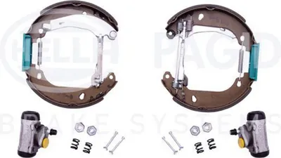 Produktbild von HELLA Bremsensatz Trommelbremse Hinten passend für PEUGEOT 306 Schrägheck (7A, 7C, N3, N5) 8DB 355 003-911