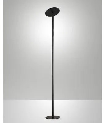 Zdjęcie produktu dla Regina - Okrągła, czarna, regulowana metalowa lampa podłogowa LED, wys 180 cm Fabas Luce - Zintegrowane oświetlenie LED 35 W, barwa CCT (3000K-6000K)