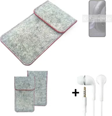 Produktbild von K-S-Trade Handy Schutz Hülle kompatibel mit Motorola Edge 30 Neo Schutzhülle Handyhülle Filztasche Pouch Tasche Case Sleeve Filzhülle hellgrau
