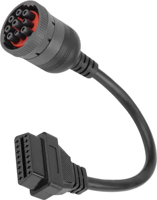 Obrázek produktu pro Rozhraní pro diagnostiku nákladních automobilů samice 16 pinů OBD2 9 pinový adaptérový kabel pro automobilový diagnostický nástroj