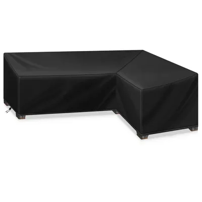 Immagine prodotto di Copertura per mobili da giardino Forma a L Telone impermeabile e antivento Set di sedute Copertura protettiva, 260x192x80cm