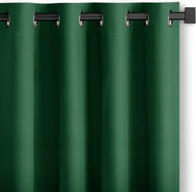 Produktbild von Gardine Ösen Vorhang Ösenvorhang Verdunkelnd Einfarbig 200x250 cm Dunkel Grün Carli