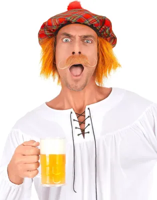 Produktbild von Schottische Mütze kariert rot-grün - Einheitsgröße