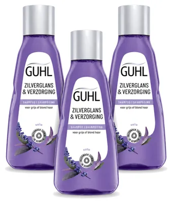 Productafbeelding van 3 x Guhl Zilverglans & Verzorgingsshampoo - 50 ml - Voordeelverpakking - 3 stuks