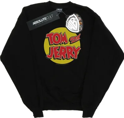 Produktbild von Tom And Jerry - "Circle Logo" Sweatshirt für Herren BI47058 (XXL) (Schwarz)
