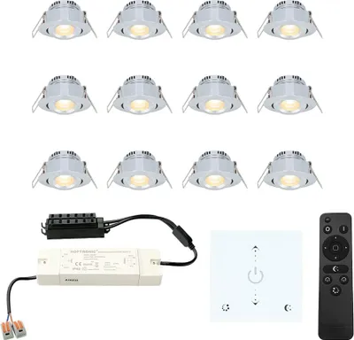 Produktbild von hoftronic LED Einbaustrahler Granada Mini 3W 2700K IP44 Aluminium