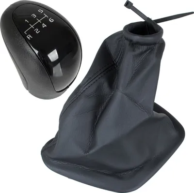 Cuffia Cambio Ecopelle Pomello Cambio Per Opel Corsa D E Adam - Set 6 Marce Con Cuffia E Telaio Cucitura Bianca Pomello Cambio Opel - Foto 13