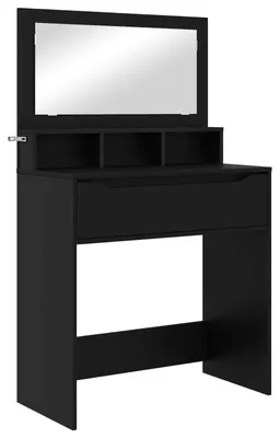Productafbeelding van vidaXL Slaapkamerkaptafel, zwart, 80 x 39,6 x 135 cm