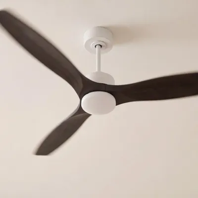 Immagine prodotto di Forlight - Ventilatore a soffitto Stem Evo, diametro 1320 mm, motore DC silenzioso, 30W + 20W LED, LED integrati, temperatura di colore regolabile, 3000K - 4000K - 5000K, dimmerabile, colore bianco, pale nere