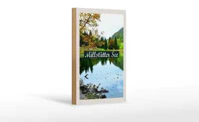 Produktbild von Holzschild Reise 12x18 cm Millstätter See Natur Wald Urlaub