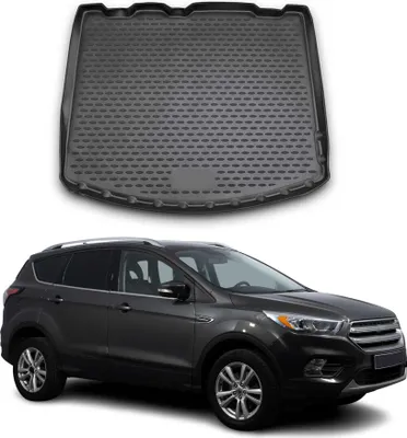 Image de Tapis de coffre pour Ford Kuga 2013-2019 Caoutchouc TPE Noir