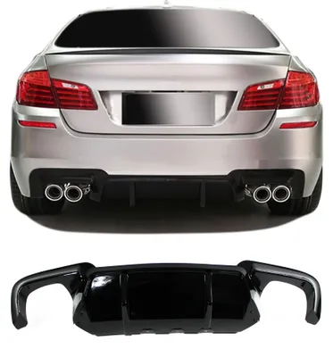Produktbild von Heckdiffusor Diffusor SCHWARZ GLANZ für BMW 5er F10 / F11 2010-2017 mit M-Paket