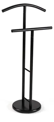 Kleiderstange mit 2 Bügeln, 100x28,5x45 cm, Stahl, schwarz