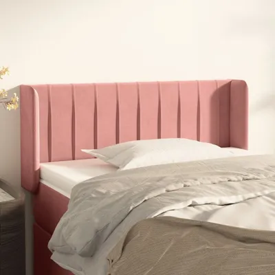 Produktbild von Design Möbel Kopfteil mit Ohren Rosa 83x16x78/88 cm Samt - 2024 Neu