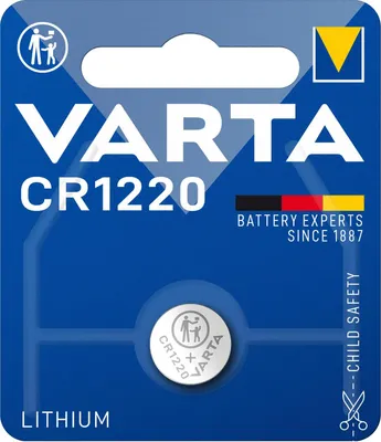 Produktbild von Varta Batterie Knopfzelle CR1220 3V 35mAh Lithium 1St.