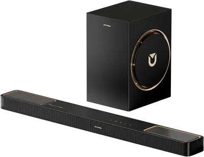 Image de 3.1.2 Barre de son pour téléviseurs compatible Dolby Atmos, barre de son avec caisson de basses pour home cinéma, système de son surround pour téléviseurs avec caisson de basses de 6,5 pouces